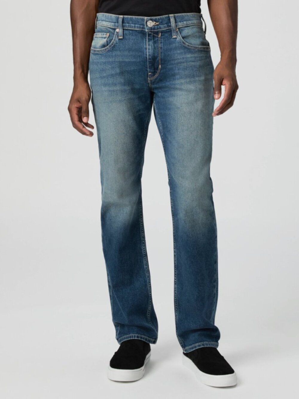 Paige Men's Normandie Classic 34" Straight Leg Mid-Rise Jean Medium Blue, 31